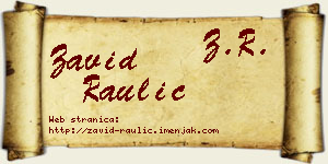 Zavid Raulić vizit kartica
